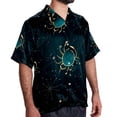 thumbnail image 2 of Cancer Constellation Men's Short Sleeve Beach Shirts, Casual Printed Poplin Button Down, Unisex Summer Hawaiian Shirt, 2 of 6
