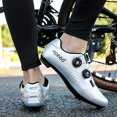 thumbnail image 4 of QJUHUNG High-Performance Men‘s Cycling Shoes - SPD Cleats Compatible  Anti-Slip  Durable for Outdoor Road Cycling Racing with Breathable Mesh Upper and Stiff Sole, 4 of 6