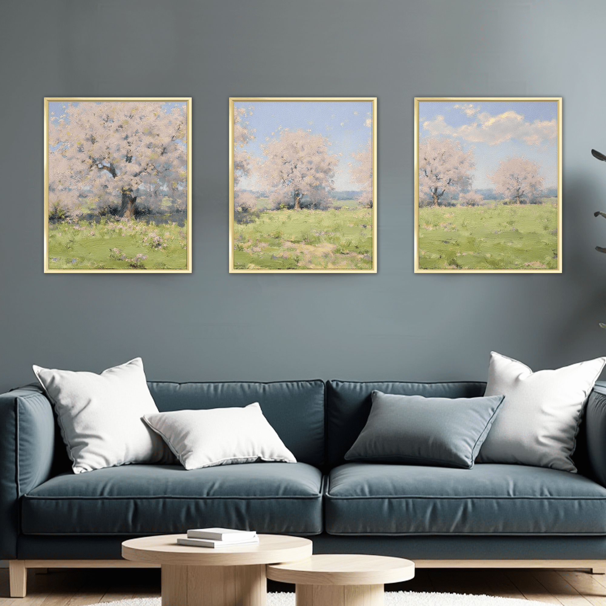 MAYEERTY Modern Abstract Wall Art Painting, Living Room Decor, Gold Aluminum Alloy Frame, 23.6"x15.8"