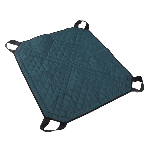 Feuille de Patient, Feuille de Transfert de Positionnement Vert Foncé Imperméable à l'Eau Double Couche 4 Poignées Lavables Réutilisables pour le Levage