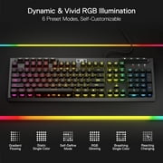 Redragon K513 RGB Membrane Gaming Keyboard, Standard 104 Keys Linear Wired Mechanical-Feel Keyboard