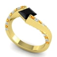 thumbnail image 2 of 1.20 Carat Natural Diamond Black Onyx & Citrine Gemstone Classic Bridal Ring for her 18K Yellow Gold Size 8.5 by Diamond-Capitals, 2 of 8