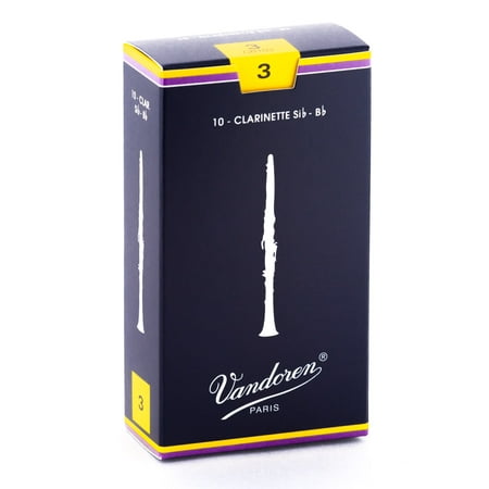 Vandoren Bb Clarinet Traditional Reeds Strength #3; Box of