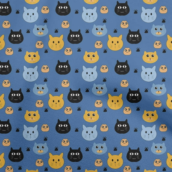 oneOone Cotton Cambric Purple Fabric Fox Dress Material Fabric Print Fabric By The Yard 56 Inch Wide