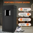 thumbnail image 3 of Portable Steam Sauna, Personal Full Body Home Sauna Tent with 3L&1000W Steamer, 9 Levels Heating, 90 Minutes Timer, Folding Chair, Remote Control, (70.87"*31.5"*31.5"), 3 of 10