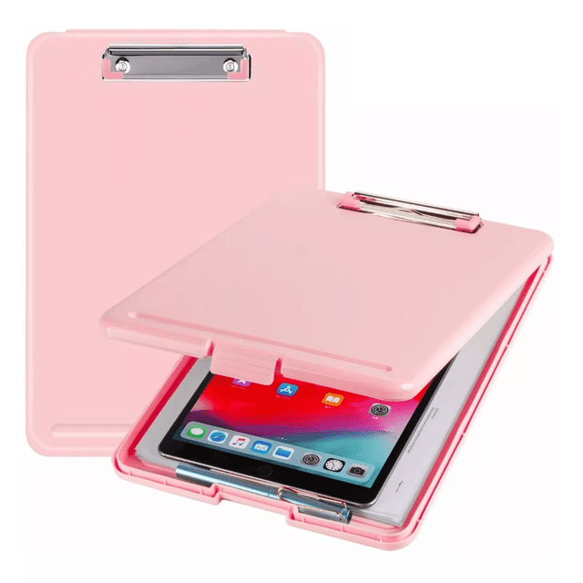 Portapapeles Papeleta Almacena Papeles Tabla De Clip Carta Rosa