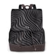thumbnail image 1 of Balery Abstract Black And White Waves Mochila de Cuero para Mujeres, Gran Capacidad, Bolsa de Viaje Multifuncional, Mochila de Cuero y Bolsa de Hombro para Mujeres, 1 of 4