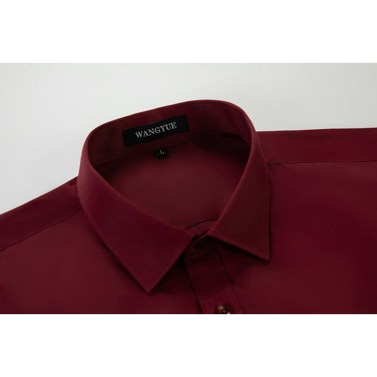 ETHAN Burgundy Men's Urban Stylish Casual Business Slim Fit Long Sleeve Button Up Dress Shirt XXL - Walmart.com ETHAN Burgundy Men's Urban Stylish Casual Business Slim Fit Long Sleeve Button Up Dress Shirt XXL - Walmart.com