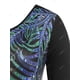 thumbnail image 4 of Camiseta Irregular Talla Extra Estampado Pluma Pavo Real Rosegal  Mangas largas de talla grande, 4 of 5