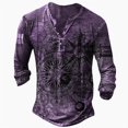thumbnail image 1 of Camiseta Vintage para hombre, camisa de manga larga con cuello en V de imitación de algodón, ropa informal de gran tamaño, Camisa estampada con ancla de barco, otoño, 1 of 4