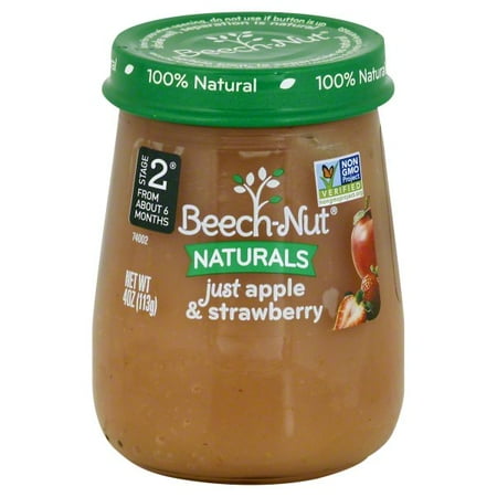 Beech-Nut Naturals Stage 2 Just Apple & Strawberry, 4 oz