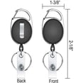 thumbnail image 4 of selizo 12 Packs Retractable ID Badge Card Holder Carabiner Badge Reel with Belt Clip and Key Ring, Assorted Colors, 4 of 5