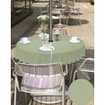 thumbnail image 5 of nqOlkjepod Sage Green Outdoor Tablecloth with Umbrella Hole & Zipper, Farmhouse Sage Green Decor Round Table Cover 54 Inch, Dining Waterproof Table Cloth Protector for Patio/Party/Picnic, 5 of 7