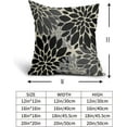 thumbnail image 5 of Black Grey Gray Pillow Covers 20x20 Set of 2 Modern Dahlia Floral Decorative Outdoor Pillowcases Geometric Art Flower Farmhouse Throw Cushion Case Decor for Couch Sofa Bed, 5 of 6