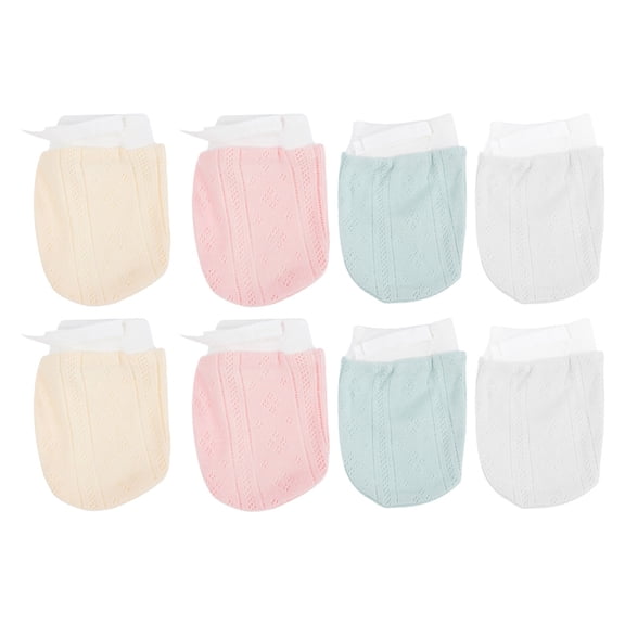 FRCOLOR No-Scratch Mittens Soft Fabric Protective Gloves Assorted Colors Comfortable and Gentle Skin