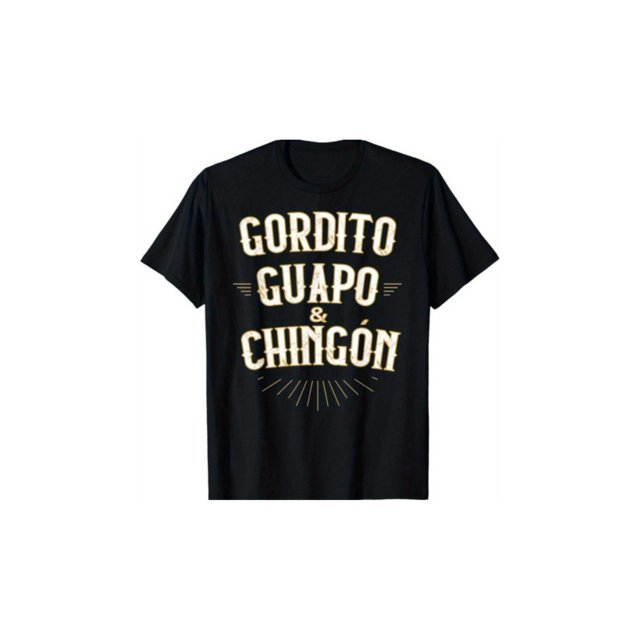 Cotton Short Sleeve T-Shirt Chubby, Handsome and Awesome - Funny Mexican T-Shirt