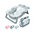 thumbnail image 1 of Bañera Tina Baño Bebe Plegable Portátil Con Cojín Termometro, 1 of 4