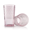 thumbnail image 3 of Godinger Highball Drinking Glasses, Acrylic Drinking Glasses Set, Elegant Tall Plastic Cups, Vintage Romantic Decor - Set of 4, Blush, 3 of 4