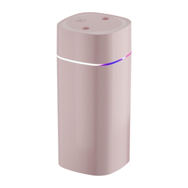 Humidificador de escritorio, difusor de aceites esenciales, luz nocturna USB, humidificador de aire pequeño silencioso para dormitorio, interior, mesa Rosa