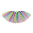 thumbnail image 3 of Kiijoy Girls Colorful Rainbow Tulle Skirt Kids Holiday Party Dance Tutu Skirt, Sizes One Size, 3 of 3