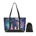 thumbnail image 7 of FORMRS Canvas Laptop Tote Bag for Women with 15.6" Computer Compartments Shoulder Handbag, Astronaut Pattern, 7 of 7