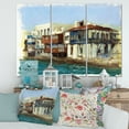 thumbnail image 2 of Designart ' Impression Old Houses On The Island of Mykonos Greece ' Nautical & Coastal Canvas Wall Art Print, 2 of 3