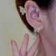 thumbnail image 3 of Pendientes para mujer, regalos para mujer, borlas, flores, pendientes colgantes, moda francesa, sin perforaciones, pendientes, clips para las orejas, pendientes, cosa, 3 of 5