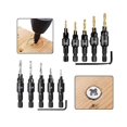 thumbnail image 4 of Juego de Brocas ZHAOCHENG para Enrutador de Madera con Vástago Hexagonal y Forma de Garra 8 Piezas + 6 Piezas de Brocas para Corcho Chapadas en Titanio, 4 of 5
