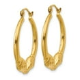 thumbnail image 4 of Auriga Fine Jewelry 14K Yellow Gold Ram Hoop Earrings for Women, 4 of 6