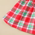 thumbnail image 5 of Gunia Baby Christmas Outfit Christmas Long Sleeve Ribbed T Shirts Tops Xmas Plaid Printed Suspender Skirts Outfits Toddler Outfits For Girls,Army Green 6-12 Months, 5 of 7