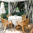 thumbnail image 4 of Outdoor Curtains for Patio Waterproof, Sage Green Stripe Windproof Pravicy Outside Porch Blackout Curtain, Grey White Geometric Modern Abstract Sun Blocking Grommets Curtains for Cabana 54"x84", 4 of 9