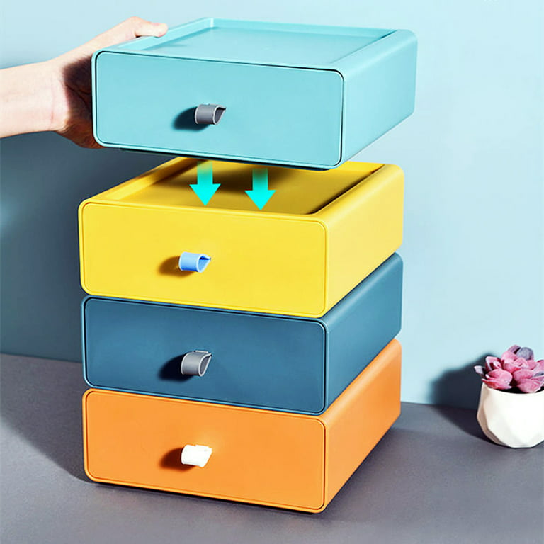 tutata Mini Desk Organizer with Drawers, Office Supplies and Jewelry Storage Case 9 Drawers