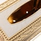 thumbnail image 5 of GOOHOCHY Caja de pañuelos delicada para restaurante KTV, porta servilletas de lujo con relieve, porta pañuelos decorativo, 5 of 8