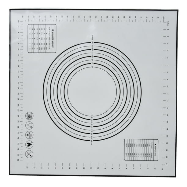 Tapete De Silicona Para Repostería, Tapete Para Fondant De 60 X 60 Cm/23,6 X 23,6 Pulgadas Con Medida Para Hornear Masa Rodante