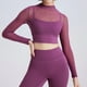 thumbnail image 5 of Camiseta de malla para Yoga para mujer, Sudadera con capucha de verano, abrigo de manga larga, ropa de gimnasio para entrenamiento, chaqueta para correr, ropa deportiva, 5 of 5