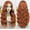 Copper, variant on Aorsher Long Wavy Middle Part Wig for Women Synthetic Curly Wigs Light Wine Red Natural Wavy Heat Resistant Wig for Daily Party Use Small Area Lace Wig