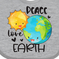 thumbnail image 4 of Inktastic Earth Day Peace Love Earth Boys or Girls Baby Bib, 4 of 4
