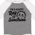 thumbnail image 4 of Inktastic Im a Happy Ray of Sunshine with Happy Sun Boys or Girls Long Sleeve Baby Bodysuit, 4 of 5