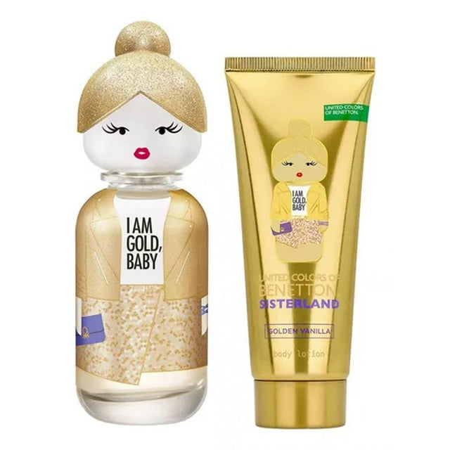 Z4 SET BENETTON SISTERLAND GOLDEN VANILLA 2PZS 80ML EDP SPRAY/ BODY LOTION 75ML