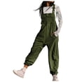 thumbnail image 1 of Women Fashion Solid Work Overalls With Pockets And Casual Leggings Jumpsuits, 1 of 5