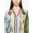 thumbnail image 5 of Women Printed Shirt Dress Long Sleeve Loose Fit Button Down Vacation Casual Midi Dress, 5 of 7