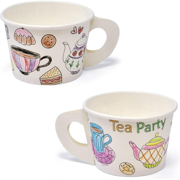 Gift Boutique 48 Color Your Own Tea Party Treat Cups