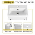thumbnail image 5 of Gzxs White Vanity Set, 18" Floating Bathroom Base Cabinet with Ceramic Sink Combo, Wall Mounted Storage Cabinet with Soft-Close Door for Small Space, 5 of 10