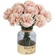 thumbnail image 1 of Flores artificiales de seda de clavel rosa claro, 15 piezas de clavel falso, flores artificiales rosas con tallos para decoración del hogar, boda, ramo de novia, aniversario, cumpleaños, 1 of 4
