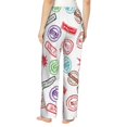 thumbnail image 3 of Pajama Pants Women, hilarious Postmark Pattern Lounge PJ Yoga Pants With Drawstring, Womens Sleepwear Pajama Bottom, 3 of 5