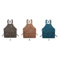 thumbnail image 4 of Delantal de trabajo Inteprter Lienzo Cocina Azul con bolsillos, 4 of 6