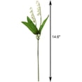 thumbnail image 2 of 18 Bundles Lily of The Valley Artificial Flowers White Orchid Wedding Holding Flowers Bouquet for Home Garden Wedding Party Decor, 2 of 7