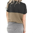 thumbnail image 2 of T-shirt Décontracté à Manches Courtes avec Poche et Col Rond Assorti pour Femmes, 2 of 2