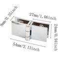 thumbnail image 2 of Bisagra de puerta de vidrio de 2 piezas, bisagra de clip de puerta de vidrio, bisagra de abrazadera de puerta, bisagra plegable de vidrio de aleación de zinc para puerta de vidrio, 2 of 4