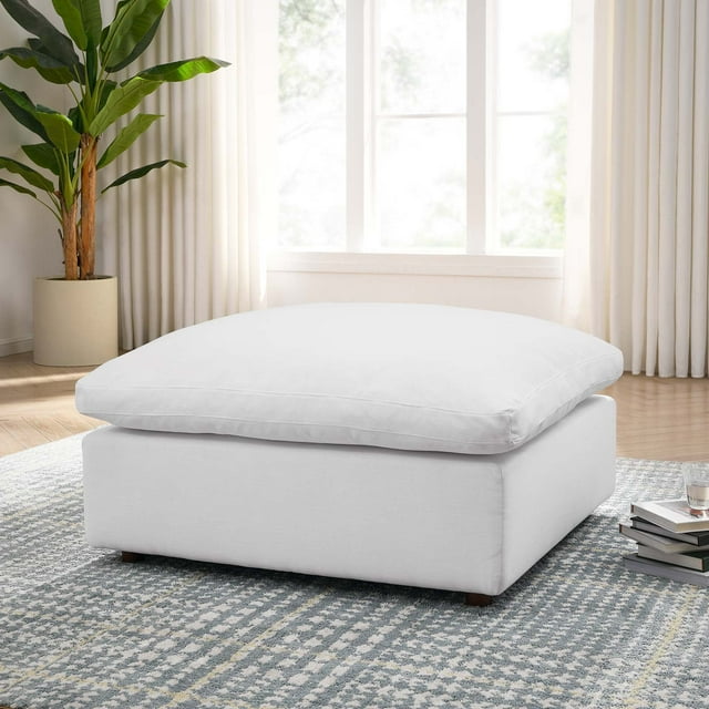 Modway Commix Pouf Surrempli Rempli de Duvet en Blanc Pur